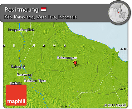 Physical Map of Pasirmaung