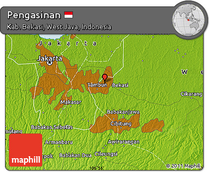 Physical Map of Pengasinan