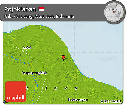 Physical Map of Pojoklaban