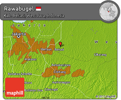 Physical Map of Rawabugel