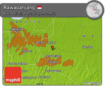 Physical Map of Rawapanjang