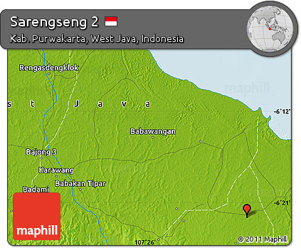 Physical Map of Sarengseng 2