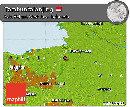 Physical Map of Tambuntaianjing
