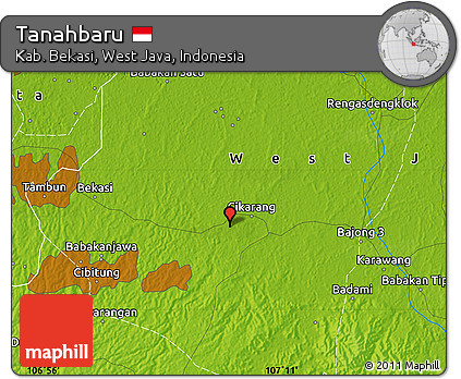 Physical Map of Tanahbaru