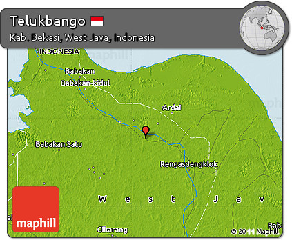 Physical Map of Telukbango