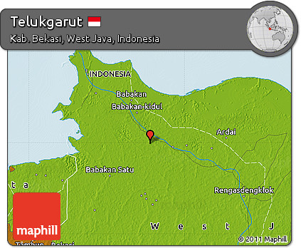 Physical Map of Telukgarut