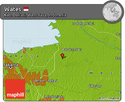 Physical Map of Wates