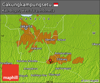 Physical Map of Cakungkampungsetu