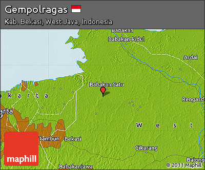 Physical Map of Gempolragas