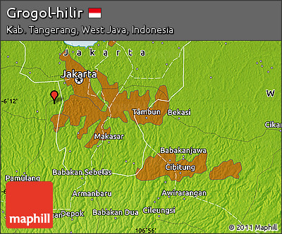 Physical Map of Grogol-hilir