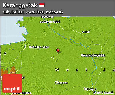 Physical Map of Karanggetak