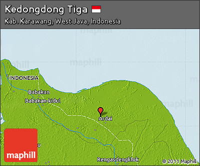 Physical Map of Kedongdong Tiga