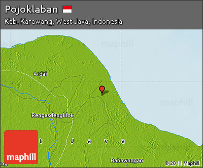 Physical Map of Pojoklaban