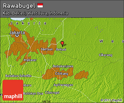 Physical Map of Rawabugel