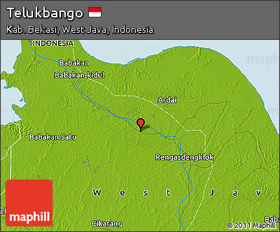 Physical Map of Telukbango