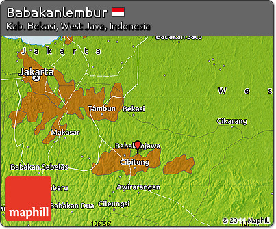 Physical Map of Babakanlembur