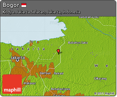 Physical Map of Bogor