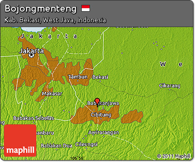 Physical Map of Bojongmenteng