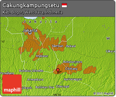 Physical Map of Cakungkampungsetu