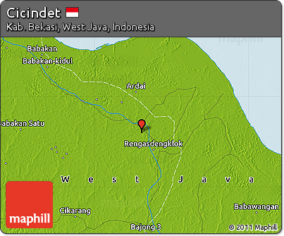 Physical Map of Cicindet