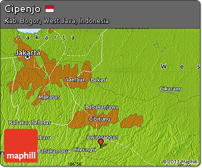 Physical Map of Cipenjo