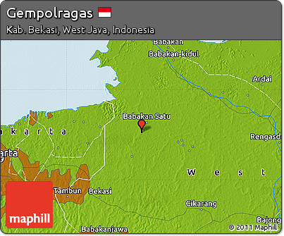 Physical Map of Gempolragas