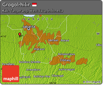 Physical Map of Grogol-hilir