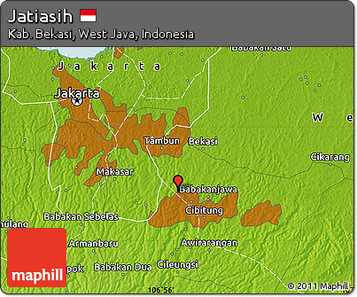 Physical Map of Jatiasih