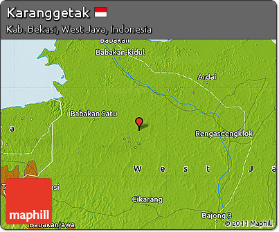 Physical Map of Karanggetak