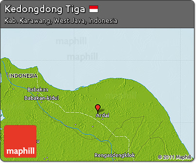 Physical Map of Kedongdong Tiga