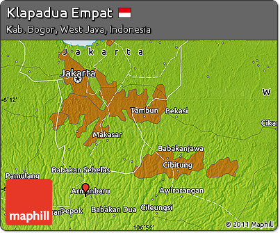 Physical Map of Klapadua Empat