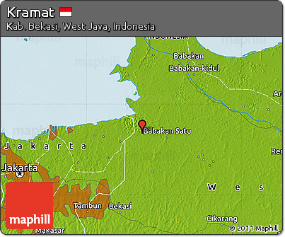 Physical Map of Kramat