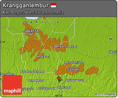 Physical Map of Krangganlembur