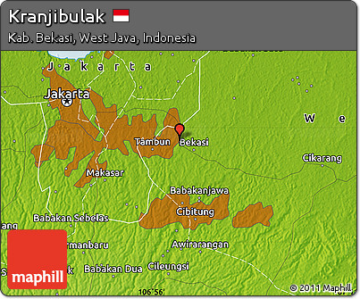 Physical Map of Kranjibulak