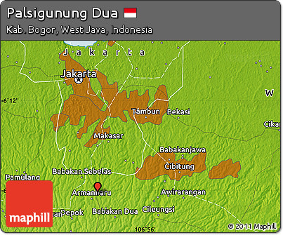 Physical Map of Palsigunung Dua