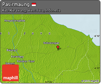 Physical Map of Pasirmaung