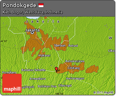 Physical Map of Pondokgede