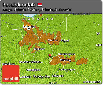 Physical Map of Pondokmelati