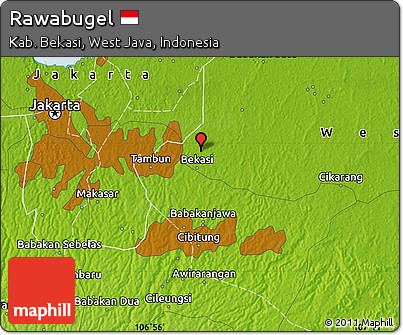 Physical Map of Rawabugel