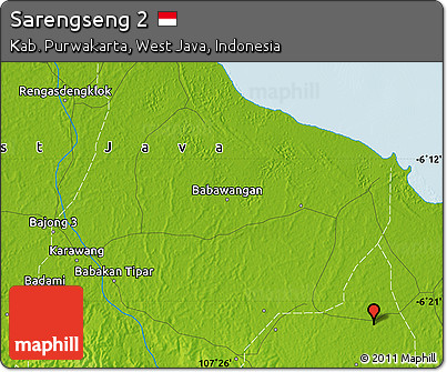 Physical Map of Sarengseng 2