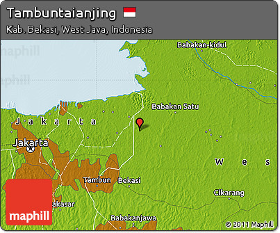 Physical Map of Tambuntaianjing