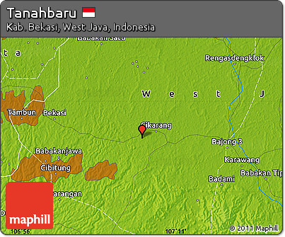 Physical Map of Tanahbaru