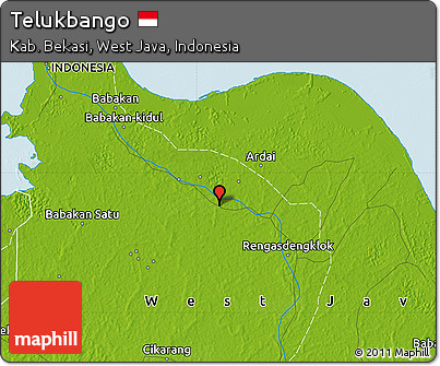 Physical Map of Telukbango