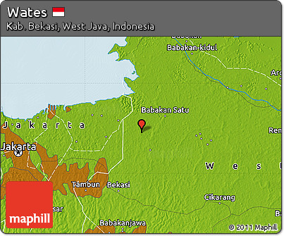 Physical Map of Wates
