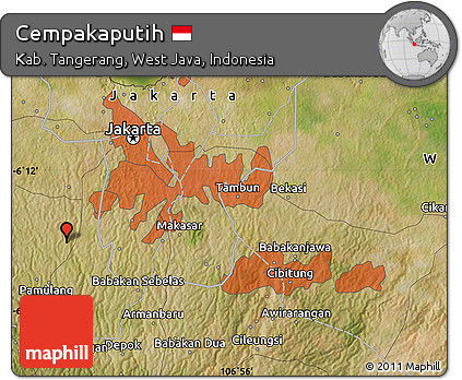 Satellite Map of Cempakaputih