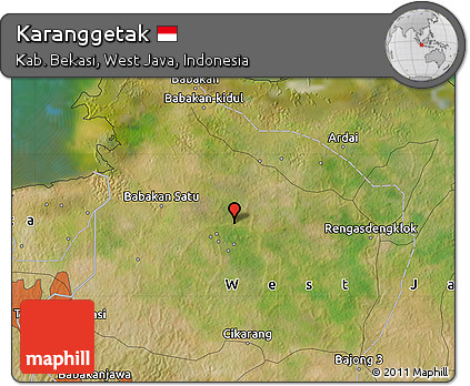 Satellite Map of Karanggetak