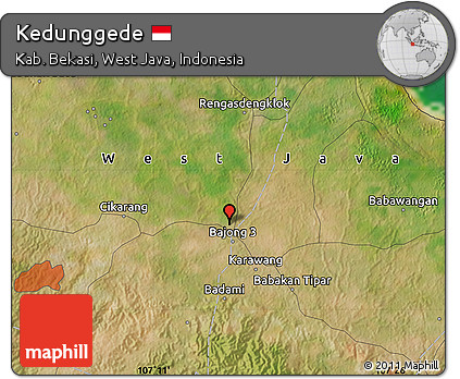 Satellite Map of Kedunggede