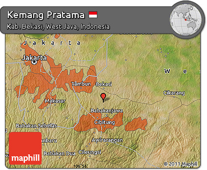 Satellite Map of Kemang Pratama