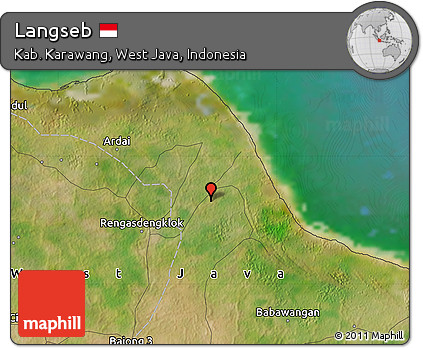 Satellite Map of Langseb