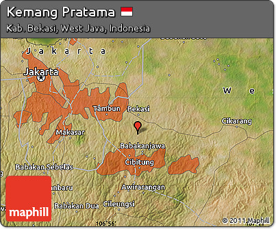 Satellite Map of Kemang Pratama